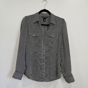 White House Black Mark Striped Button Down Shirt